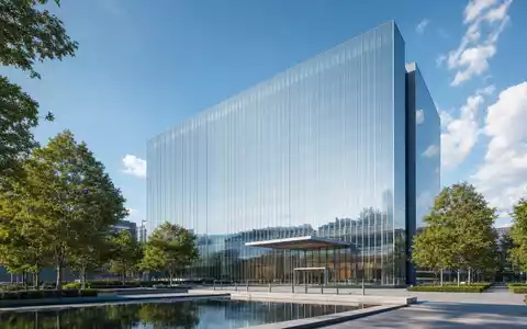 KeyCorp mit ISIN US4932671088 könnte in einem modernen Bürohochhaus wie diesem gläsernen Architektur-Render residieren - Foto: THN