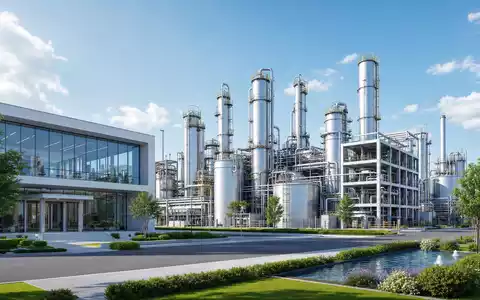Wacker Chemie AG (DE000WCH8881) präsentiert sich als modernes Architektur-Render einer sauberen Chemieproduktionsanlage - Foto: THN