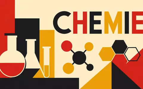 Wacker Chemie AG (DE000WCH8881) wird hier als geometrisches Bauhaus-Poster mit dem Wort CHEMIE dargestellt - Foto: THN