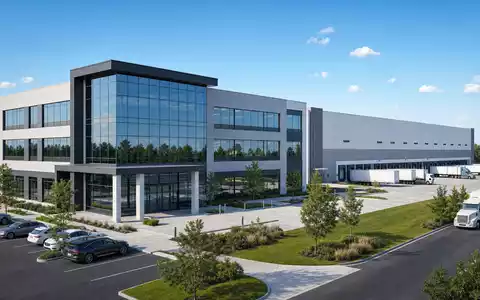 Architektur-Render zeigt modernen Firmensitz und Logistikzentrum, passend zu W.W. Grainger Inc, ISIN US3848021040 - Foto: THN