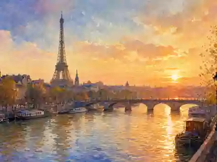 Vivendi SE (FR0000127771) hat ihren Hauptsitz in Paris; das Aquarell zeigt die Seine bei Sonnenuntergang - Foto: THN