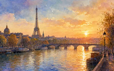 Vivendi SE (FR0000127771) hat ihren Hauptsitz in Paris; das Aquarell zeigt die Seine bei Sonnenuntergang - Foto: THN