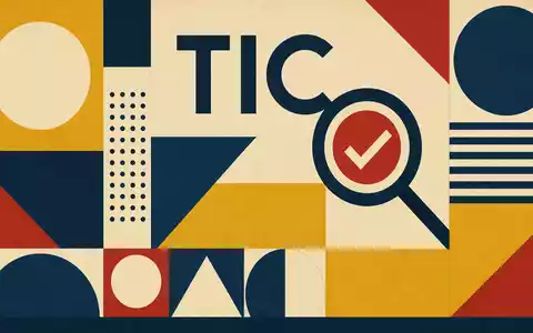 Bureau Veritas SA FR0006174348 symbolisiert Bauhaus-Poster mit geometrischen Formen und Sektor-Text TIC für Prüfwesen - Foto: THN