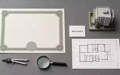 Flatlay-Arrangement mit Aktienzertifikat und ISIN-Karte repräsentiert das Immobilienportfolio von Fabege AB (SE0011166974) - Foto: THN