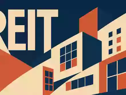 Geometrisches Bauhaus-Poster mit Sektor-Kürzel REIT visualisiert das Geschäftsfeld von Fabege AB (SE0011166974) - Foto: THN