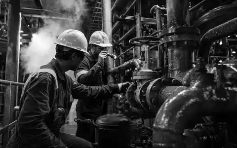 Clariant AG (CH0012142631) in dokumentarischer Schwarzweiß-Reportage-Fotografie mit Fokus auf Details der Arbeitsumgebung - Foto: THN