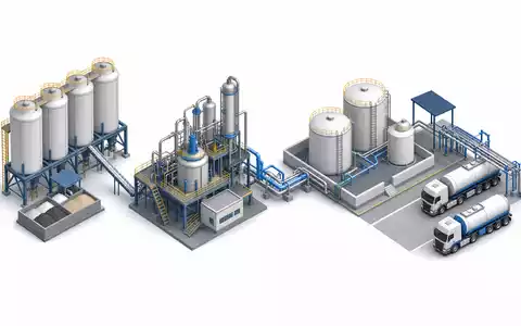 Clariant AG (CH0012142631) als isometrisches 3D-Diagramm der Wertschöpfungskette mit stilisierten Icons und Verbindungslinien - Foto: THN
