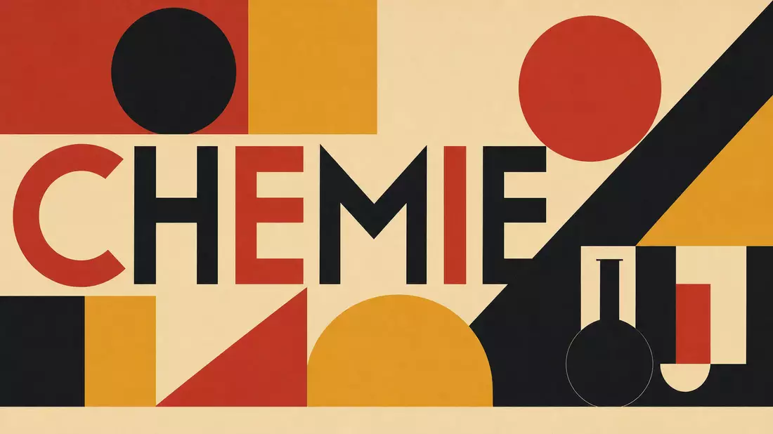 Bauhaus-Poster mit Chemie-Motiv, EMS-Chemie Holding AG