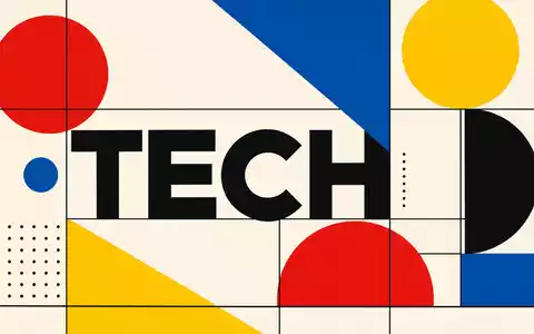 Temenos AG (CH0012453913) als Bauhaus-Poster mit geometrischen Formen, Grundfarben und Sektor-Kürzel in klarer Typografie - Foto: THN