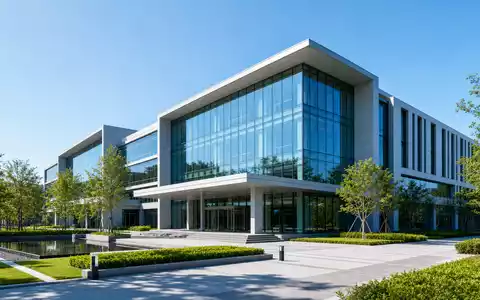 Moderne Architektur-Visualisierung eines Firmensitzes reprÀsentiert den Unternehmenssitz von Monster Beverage, ISIN US61174X1090, in der GetrÀnkeindustrie - Foto: THN
