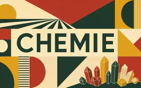 Mosaic Company US61945C1036 wird als farbenfrohes geometrisches Bauhaus-Poster mit dem Sektor-Kürzel CHEMIE dargestellt - Foto: THN