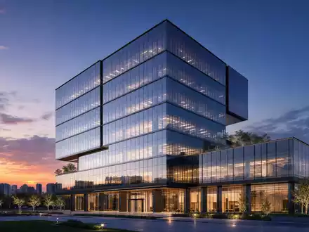 Architektur-Render eines modernen Hochhauses veranschaulicht Morgan Stanley Aktie mit ISIN US6174464486 als Bankstandort - Foto: THN