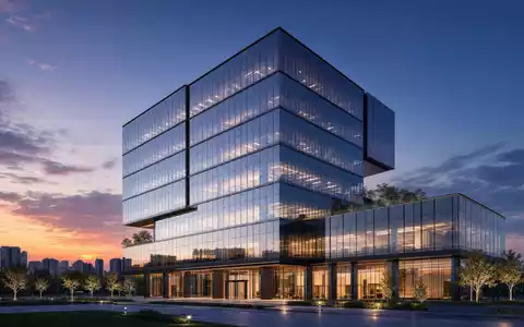 Architektur-Render eines modernen Hochhauses veranschaulicht Morgan Stanley Aktie mit ISIN US6174464486 als Bankstandort - Foto: THN