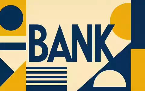 Geometrisches Bauhaus-Poster mit dem Wort BANK symbolisiert die Morgan Stanley Aktie mit ISIN US6174464486 - Foto: THN
