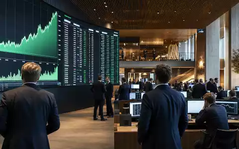 Börsen-Editorialfoto vom Trading-Floor symbolisiert die Notierung von UPM-Kymmene Oyj, ISIN FI0009005987, an der OMX Helsinki - Foto: THN