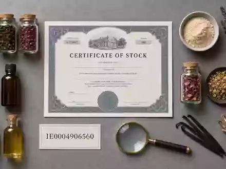Kerry Group plc IE0004906560 zeigt ein Flatlay mit Aktienzertifikat, ISIN-Karte und typischen Zutaten der Aromenbranche - Foto: THN