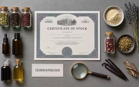 Kerry Group plc IE0004906560 zeigt ein Flatlay mit Aktienzertifikat, ISIN-Karte und typischen Zutaten der Aromenbranche - Foto: THN