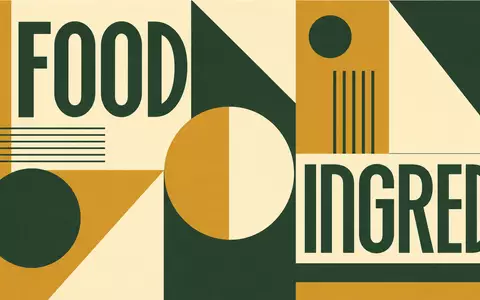 Kerry Group plc IE0004906560 wird als geometrisches Bauhaus-Poster mit den Sektor-Begriffen FOOD und INGRED gestaltet - Foto: THN