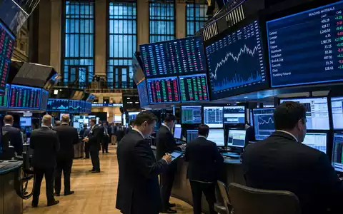 Masco Corporation US5745991068 zeigt ein Börsen-Editorial mit Handelsraum und Baustoffsektor-Charts auf Bildschirmen - Foto: THN