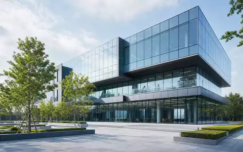 Architektur-Render eines gläsernen Firmensitzes repräsentiert Marvell Technology, Aktie ISIN US5738741041, moderne Halbleiterbranche - Foto: THN