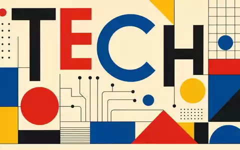 Bauhaus-Poster mit geometrischen Formen und Schriftzug TECH steht sinnbildlich für Marvell Technology, ISIN US5738741041 - Foto: THN