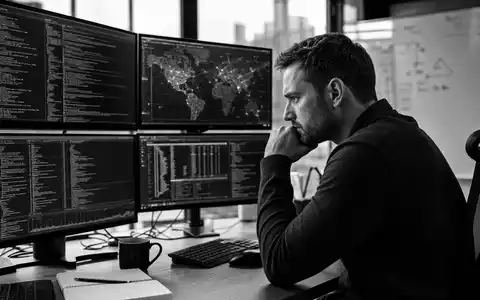 Palo Alto Networks US6974351057 dargestellt als Schwarz-Weiß-Reportage eines konzentrierten Security-Analysten am Arbeitsplatz - Foto: THN