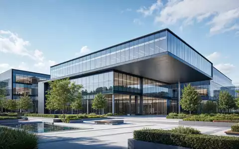 Palo Alto Networks US6974351057 visualisiert als architektonisches 3D-Render eines modernen Technologie-Firmensitzes aus Glas - Foto: THN