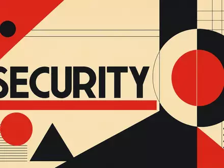 Palo Alto Networks US6974351057 interpretiert als Bauhaus-Poster mit geometrischen Formen und Schriftzug SECURITY - Foto: THN