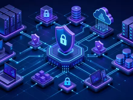 Palo Alto Networks US6974351057 dargestellt als isometrische 3D-Illustration eines Zero-Trust-Netzwerks mit Sicherheitssymbolen - Foto: THN