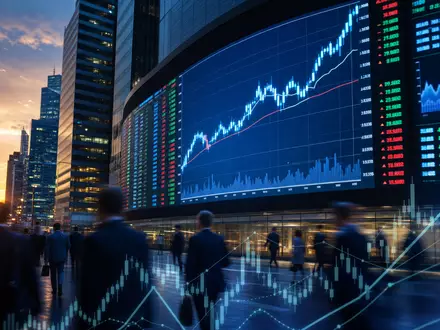Palo Alto Networks US6974351057 gezeigt als Börsen-Editorialfoto mit NASDAQ-Kurstafel und steigenden Aktiencharts - Foto: THN