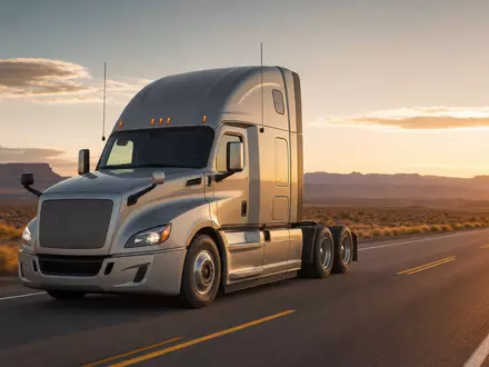 PACCAR Inc. US6937181088 zeigt generischen Sattelzug auf US-Highway bei goldenem Abendlicht ohne Markenmerkmale - Foto: THN