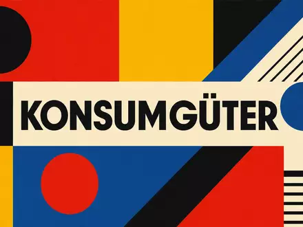 Clorox Co. Sektor US1890541097 als Bauhaus-Grafikposter mit geometrischen Primärfarben, Formen und KONSUMGÜTER-Schrift - Foto: THN