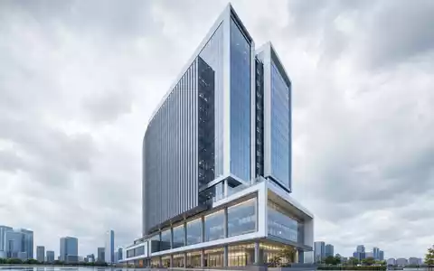 Cincinnati Financial US1720621011 zeigt modernes Hochhaus-Architekturrender mit eleganter Stahl-Glas-Fassade für ein Versicherungsunternehmen - Foto: THN