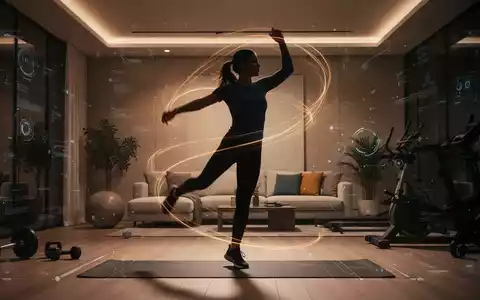 Eine dynamische Silhouette einer Person, die in einem modernen Wohnzimmer tanzt, mit subtilen digitalen Elementen, die Bewegung andeuten. - Foto: über boerse-global.de