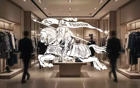 Eine luxuriöse Modeboutique, weich beleuchtet, mit eleganten Auslagen und verschwommenen Kundensilhouetten. Die Stimmung ist gedämpft und nachdenklich. - Foto: über boerse-global.de
