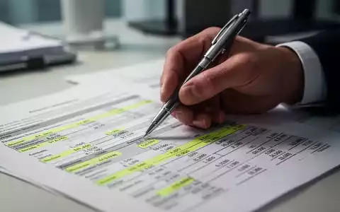 Eine Hand hält einen Stift über einem Finanzdokument mit Berechnungen und hervorgehobenen Abschnitten. - Foto: über boerse-global.de