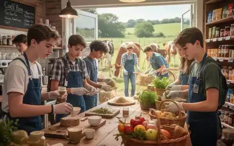 Junge Studenten arbeiten in verschiedenen Sommerjobs, wie in einem Café, auf einem Bauernhof oder in einem Geschäft, um ihr Budget aufzubessern. - Foto: über boerse-global.de