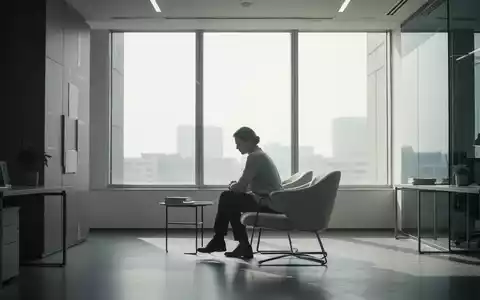 Eine Person sitzt nachdenklich in einem ruhigen, modernen Büroraum, mit sanftem Licht, das durch ein großes Fenster fällt. - Foto: über boerse-global.de