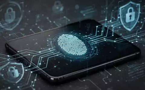 Leuchtender biometrischer Fingerabdruckscan auf dunklem digitalen Bildschirm, Symbol für sicheren Zugang und Cybersicherheitsprüfung. - Foto: über boerse-global.de