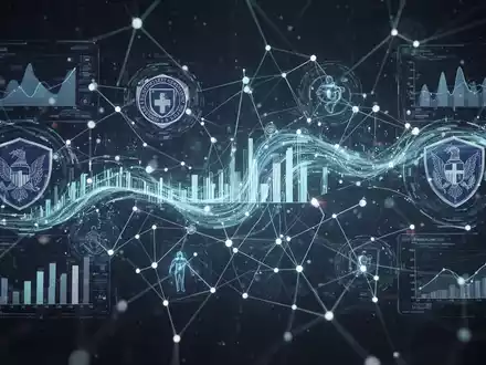 Abstrakte Darstellung von Gesundheitsdaten, die durch ein digitales Netzwerk fließen, symbolisierend Prävention und Vernetzung im Gesundheitssystem. - Foto: über boerse-global.de