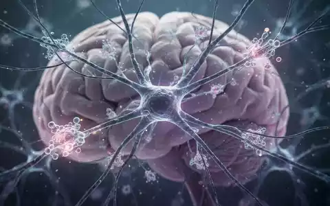 Nahaufnahme einer mikroskopischen Darstellung von neuronalen Pfaden und Synapsen mit leuchtenden, abstrakten Elementen. - Foto: über boerse-global.de