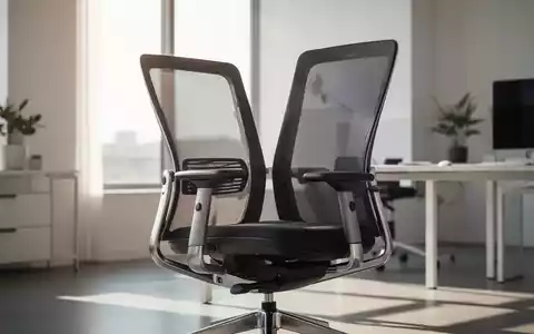Ein moderner, ergonomischer Bürostuhl mit Netzrückenlehne und verstellbaren Armlehnen in einem hellen, minimalistischen Büro. - Foto: über boerse-global.de