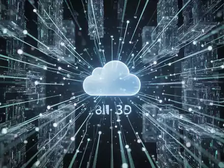 Abstrakte digitale Netzlinien, die auf ein minimalistisches Microsoft 365-Logo zulaufen, symbolisieren KI-Integration und Cloud-Dienste. - Foto: über boerse-global.de
