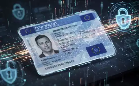 Nahaufnahme eines digitalen Identitätsdokuments mit holografischen Elementen und sicheren Datenströmen, die Compliance und Technologie symbolisieren. - Foto: über boerse-global.de