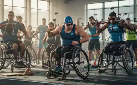 Para-Athleten trainieren in verschiedenen Sportarten, darunter Schwimmen und Biathlon, als Symbol für Inklusion und Förderung. - Foto: über boerse-global.de