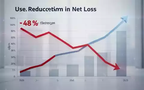 Grafik zeigt einen deutlichen Rückgang des Nettoverlusts um 48 Prozent, symbolisiert durch eine aufsteigende Linie oder Pfeil. - Foto: über boerse-global.de