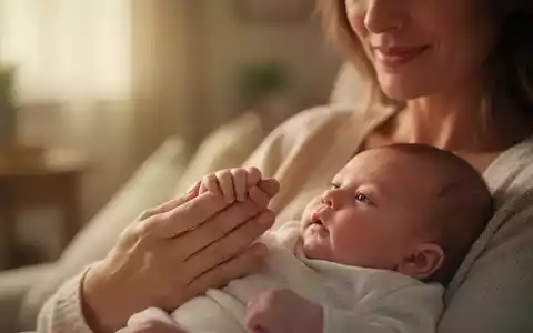 Nahaufnahme der HĂ€nde einer Mutter, die die Hand ihres Babys hĂ€lt, mit weichem, warmem Licht, das ihre Verbundenheit symbolisiert. - Foto: ĂŒber boerse-global.de