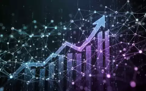 Abstraktes, leuchtendes digitales Netzwerk mit verbundenen Knoten und Datenpunkten, das KI-Faktentreue und komplexe Rangsysteme symbolisiert. Dezenter Aufwärtspfeil integriert. - Foto: über boerse-global.de