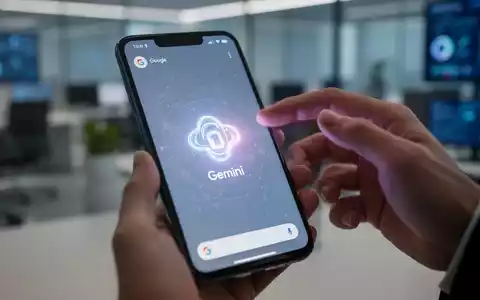 Ein gesperrtes Android-Smartphone mit der Google Gemini Benutzeroberfläche und angedeuteter Interaktion, Fokus auf Sicherheit und Technologie. - Foto: über boerse-global.de