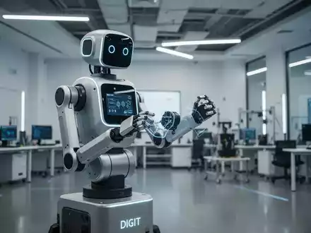 Humanoid Roboter Digit in einer High-Tech-Trainingsanlage demonstriert fortgeschrittene autonome Fähigkeiten. - Foto: über boerse-global.de